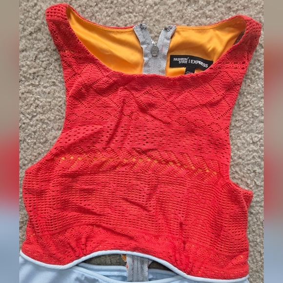 Express x Fashion Star Crochet Top Cut Out Fit and Flare Mini Dress Size 6 - Picture 2 of 4